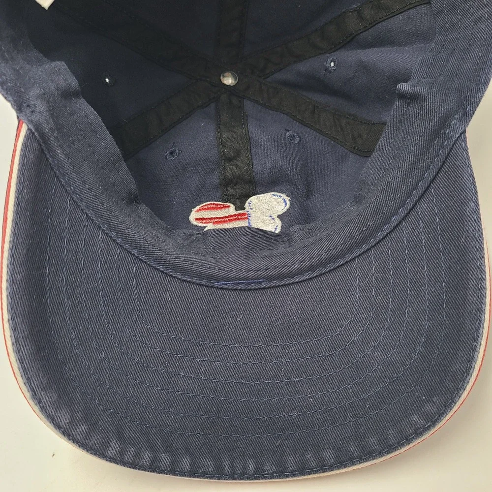 Walt Disney World Hat‎ Strapback Blue Red White Mickey Mouse USA Flag Logo Men